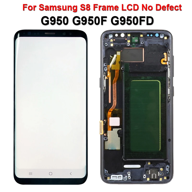 

ЖК-дисплей без сгорания, без битых пикселей S8 для Samsung S8 G950 G950F, ЖК-дисплей, сенсорный экран, дигитайзер для samsung galaxy S8, дисплей в сборе