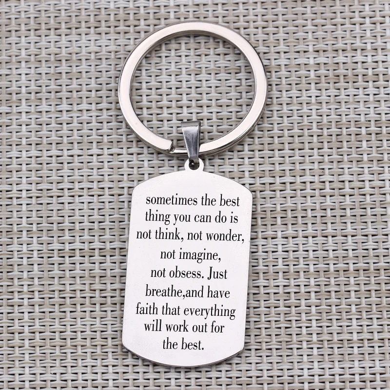 Inspire брелок из нержавеющей стали с гравировкой лучшие вещи которые вы можете