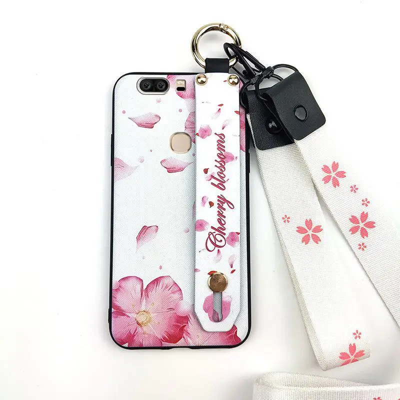 Чехол для телефона с ремешком Huawei Honor V8 Flower Series Delicate Painted TPU силиконовый чехол