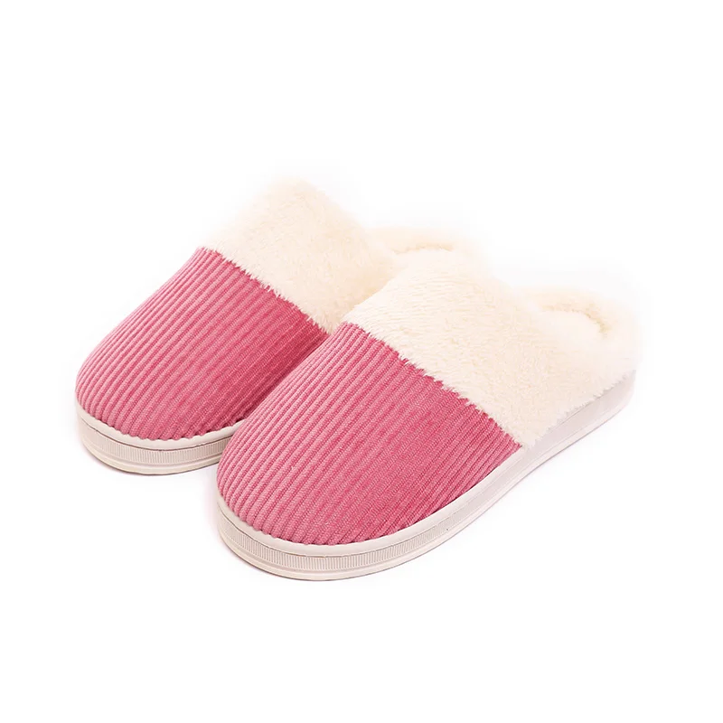 Хлопковые тапочки Мужская обувь теплые зимние домашние женские вельветовые