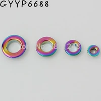 10 30 100pcs 6 size 4 5 5 8 10 12 13 5mm copper rainbow pushed grommet bags metal fitting hardware pressed round eyelets