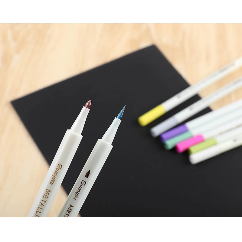 10-30 Farben Kunst Farbe Markierung stifte weiche Pinsel Metallic Marker Stifte Karte machen Handwerk Rock Malerei Glas Scrap booking Kunst Stift – Detail 11