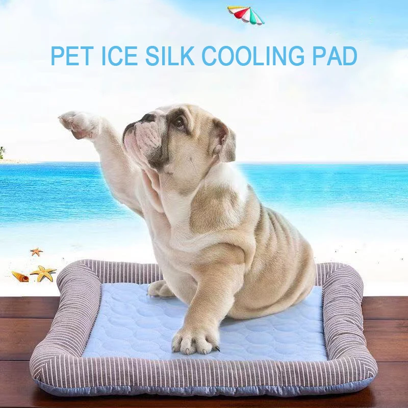 

Pet Ice Silk Mat Dog Bed Breathable Anti-Slip Nest for Dogs Spring Summer Sofa Floor Cushion Car Pet Pad Dog Accessories