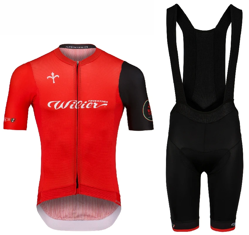 Wilier летний короткий рукав Велоспорт Джерси Bib наборы воздухопроницаемая одежда для катания на велосипеде 9D волосипедный костюм Ropa Ciclismo велосипедная одежда