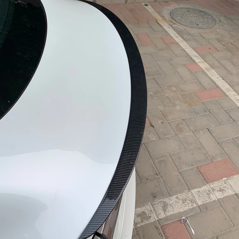 Для Tesla Model 3 Blue Star 2017-2021 черный карбоновый стиль спойлер заднего багажника крыла