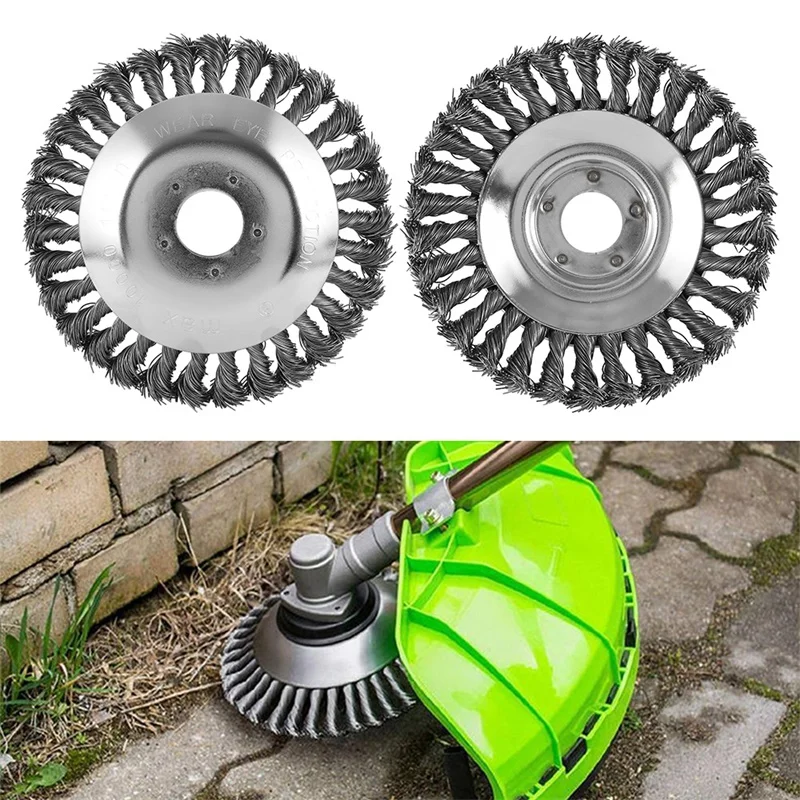 

150mm Steel Wire Trimmer Head Grass Brush Cutter Dust Removal Weeding Plate for Lawnmower Drop shipping Free shipping Adifare