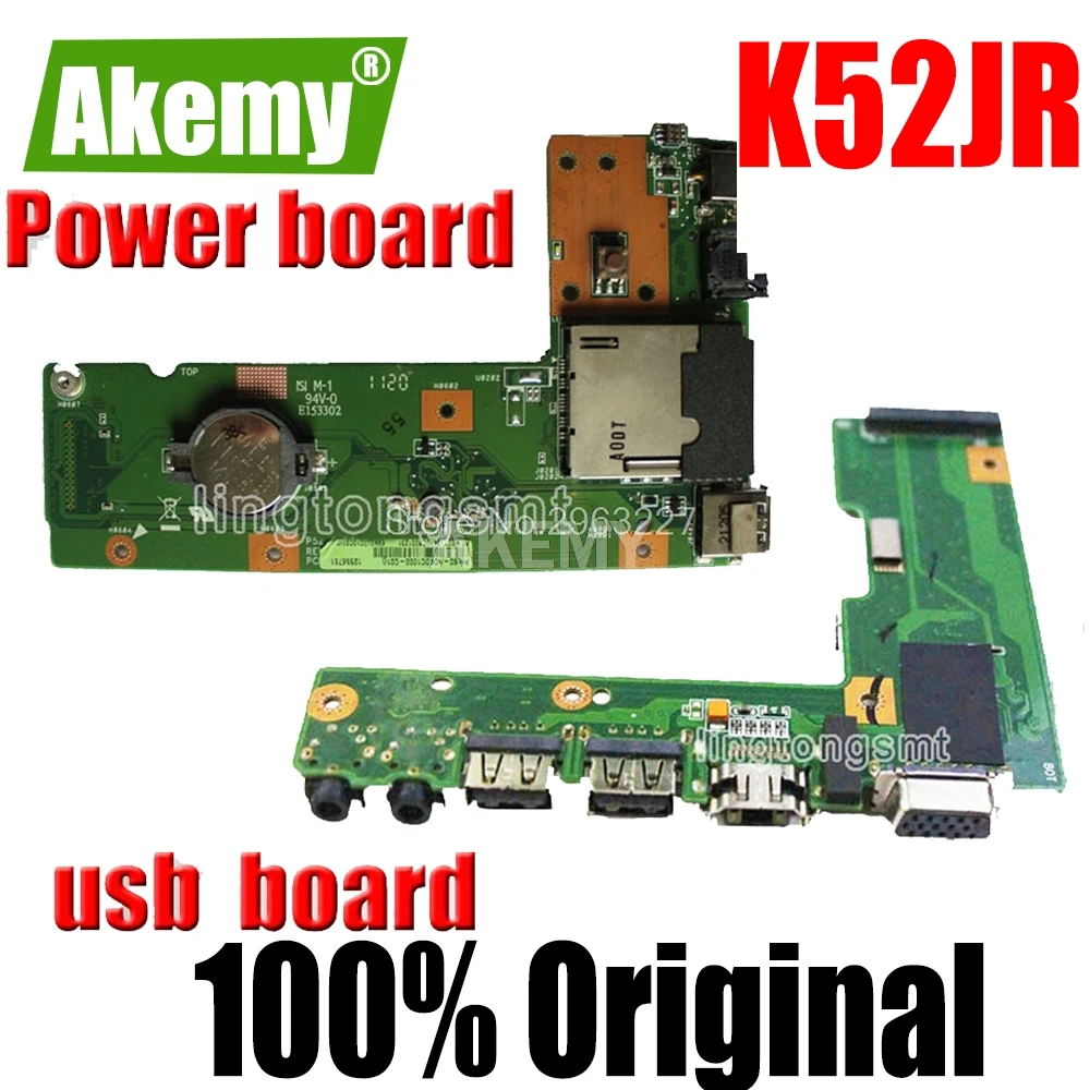 

Для For For For Asus K52 X52J A52J K52J K52JR K52JT K52JB K52JU K52JE K52D X52D A52D K52DY K52DE K52DR аудио USB IO Плата питания постоянного тока