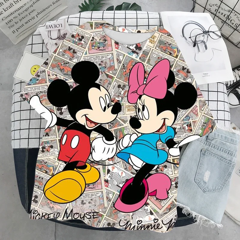 Футболка женская оверсайз с мультяшным рисунком Disney Повседневная Уличная одежда