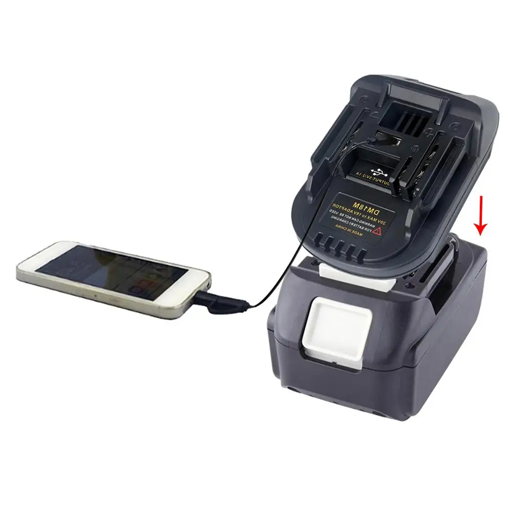 Адаптер для зарядки li ion батарей Dm18M адаптер 20 в 18 аккумуляторов Milwaukee Makita Bl1830