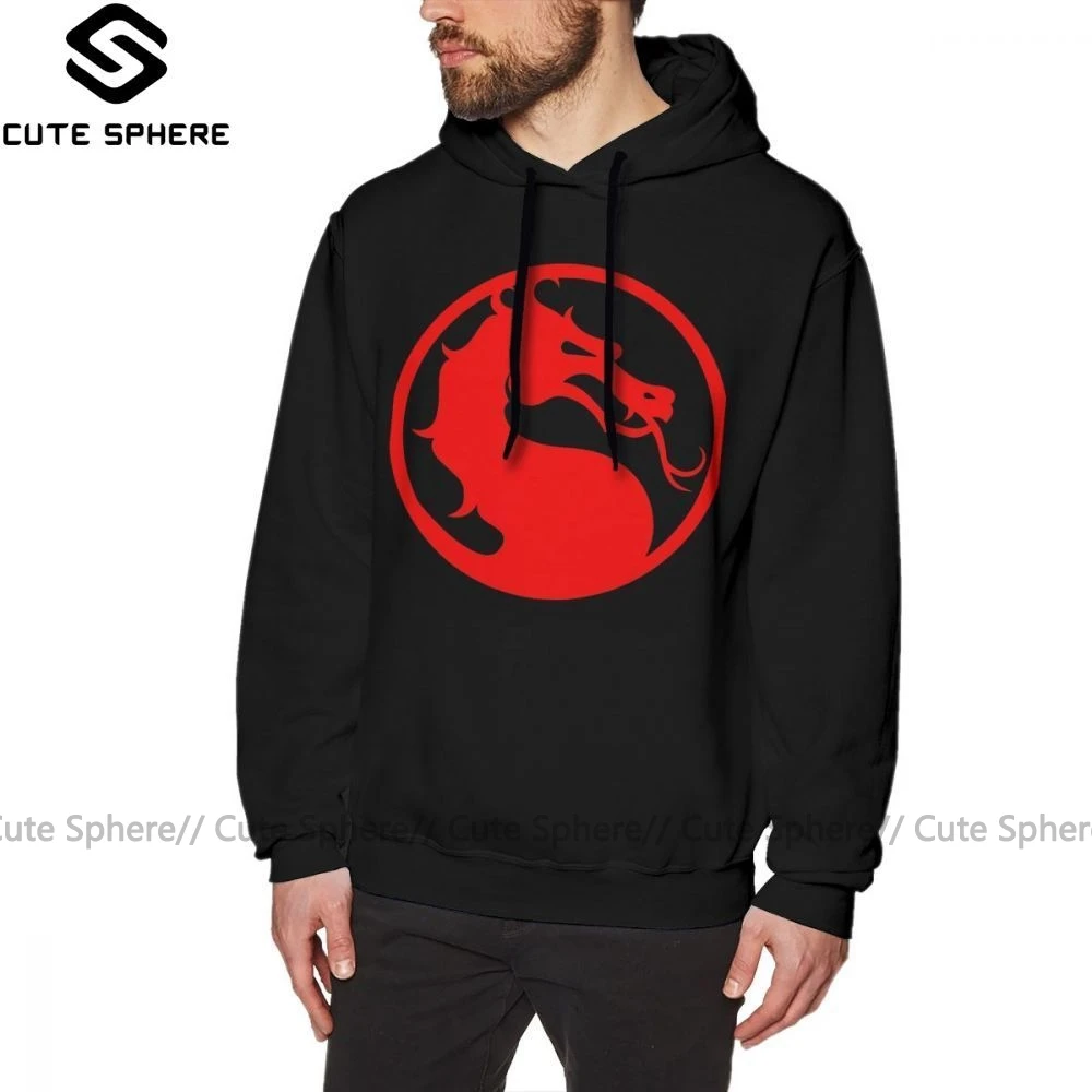 Mortal Kombat Толстовка Mortal Kombat красный дракон толстовки мужские зимние пуловеры худи хлопок более размера длинные толстовки