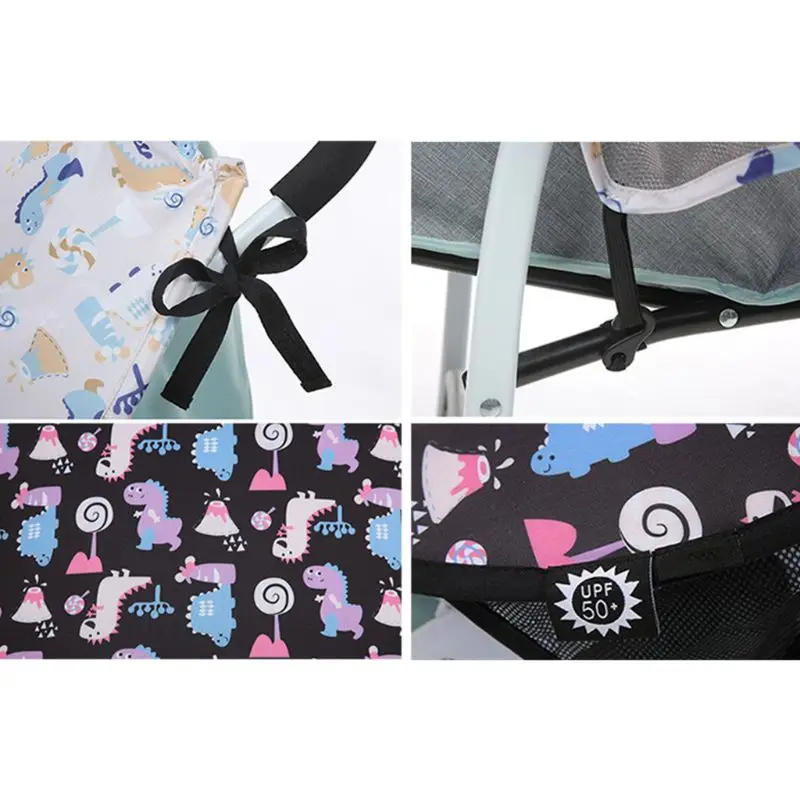 

QILEJVS Universal Cartoon Sun Visor for Pram Anti-UV Sunscreen Shade Resistant Canopy Cover Pushchair Baby Stroller Accessories