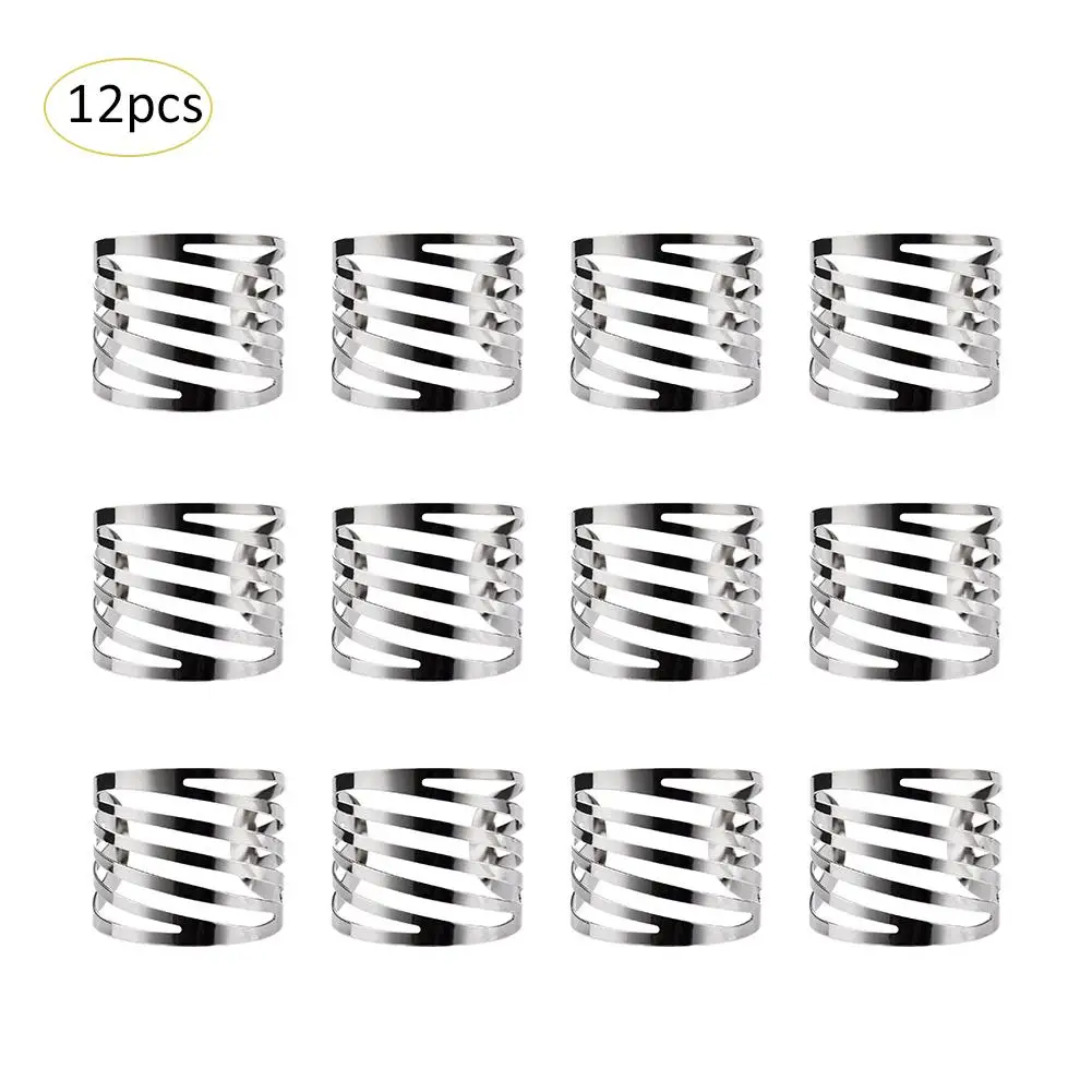 12PCS L 12 шт. кольца для салфеток для свадьбы Алмазный держатель для салфеток чашка цветочный орнамент вечерние декор для банкетного стола аксессуары салфетка пряжка - Цвет: 12PCS L