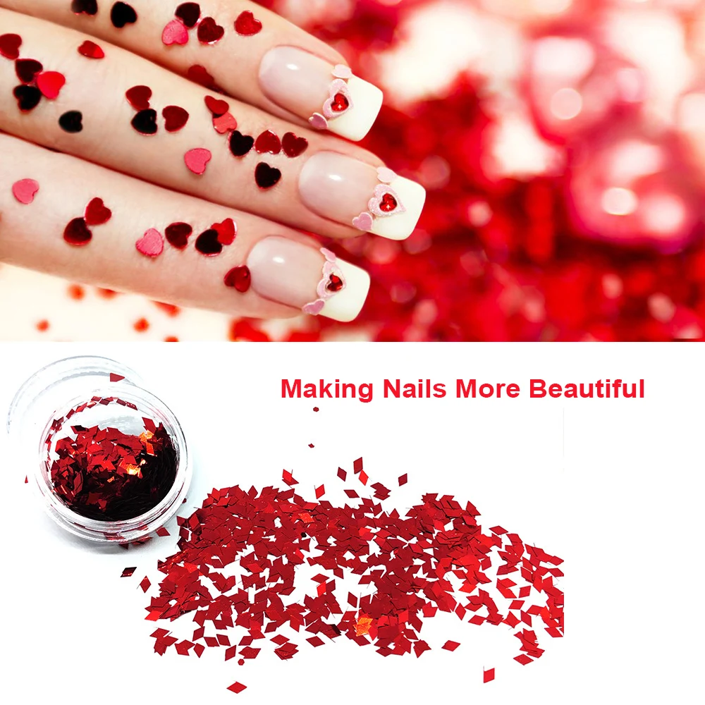 3D маникюрные Блестки для ногтей набор хлопьев акриловые наклейки блестящие на