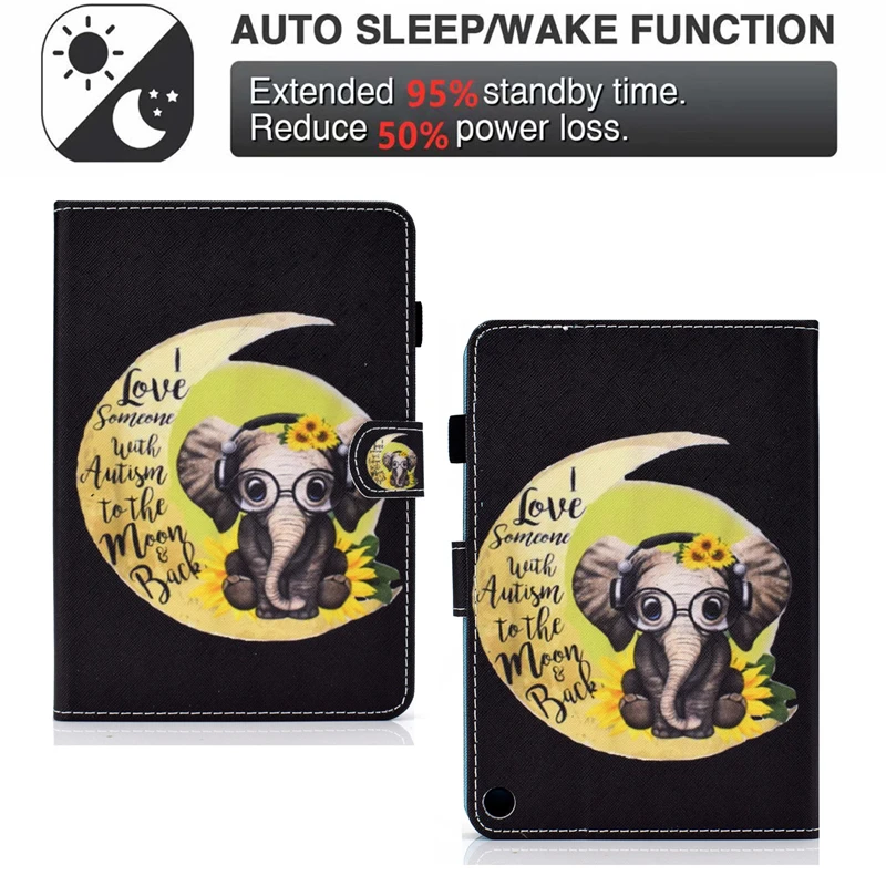 

Cover For Coque Amazon Kindle Fire HD 8 Plus 2020 Cartoon Leather Sleep Case For Amazon Fire HD8 Plus 2020 8.0 inch Cover Cases