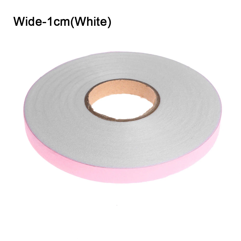 white 1cm 70 ярдов чудо-паутина на подшивке клейкая лента двусторонняя клейкая ткань рулон одежды швейная подвернутая кромка DIY ремесло - Цвет: white 1cm