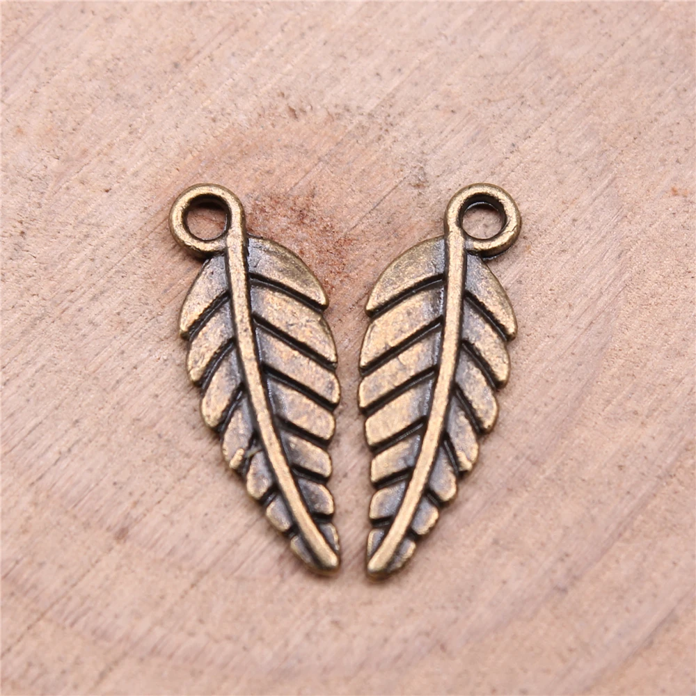 WYSIWYG 20 штук 20x7 мм небольшой лист подвески металлический Подвески старинное