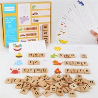wooden alphabet blocks game montessori toy building blocks cognitive fine motor training children early educational toys