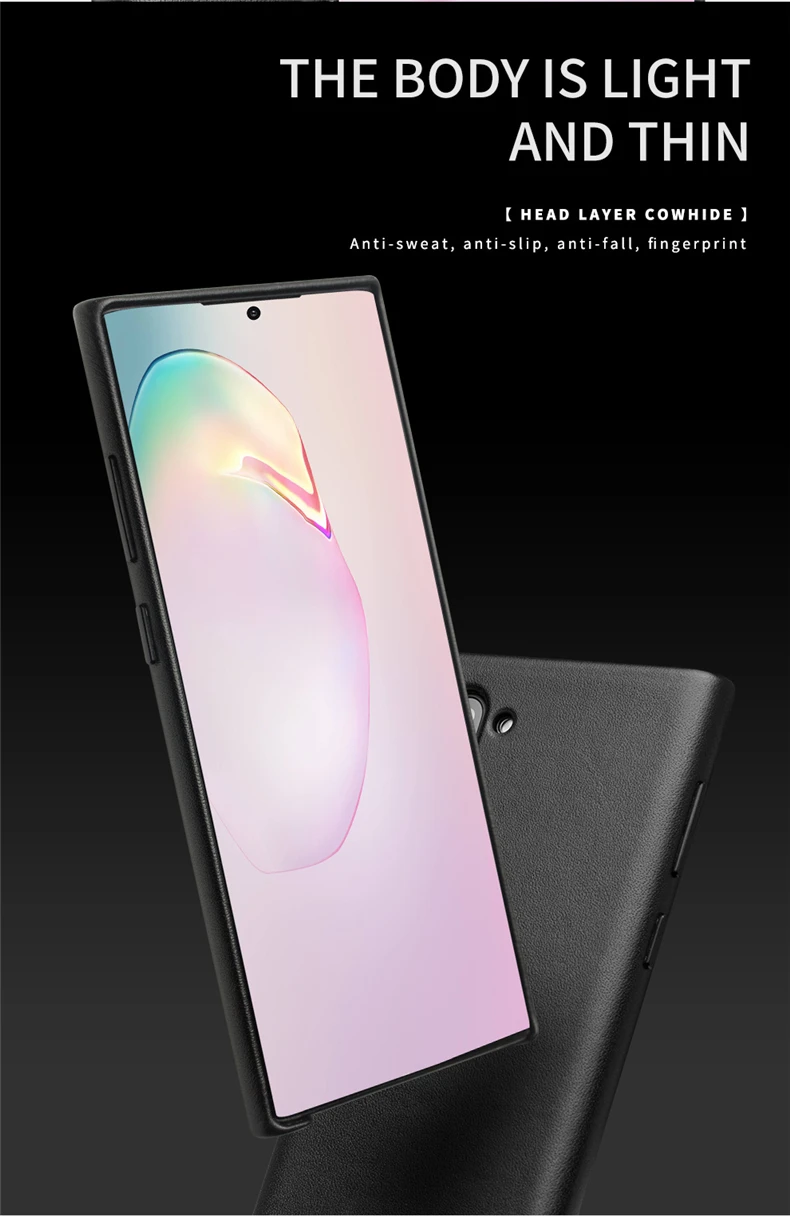 QIALINO модный подлинный кожаный тонкий чехол для samsung Galaxy Note 10 Роскошный ультра тонкий чехол для Galaxy Note 10 Plus 5G