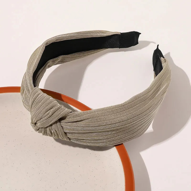 

Striped Cross Head Hoop Solid Color Fashion Wide Brimmed Hair Hoop Simple Style Knotted Hairbands Women Adult Hair Accessories