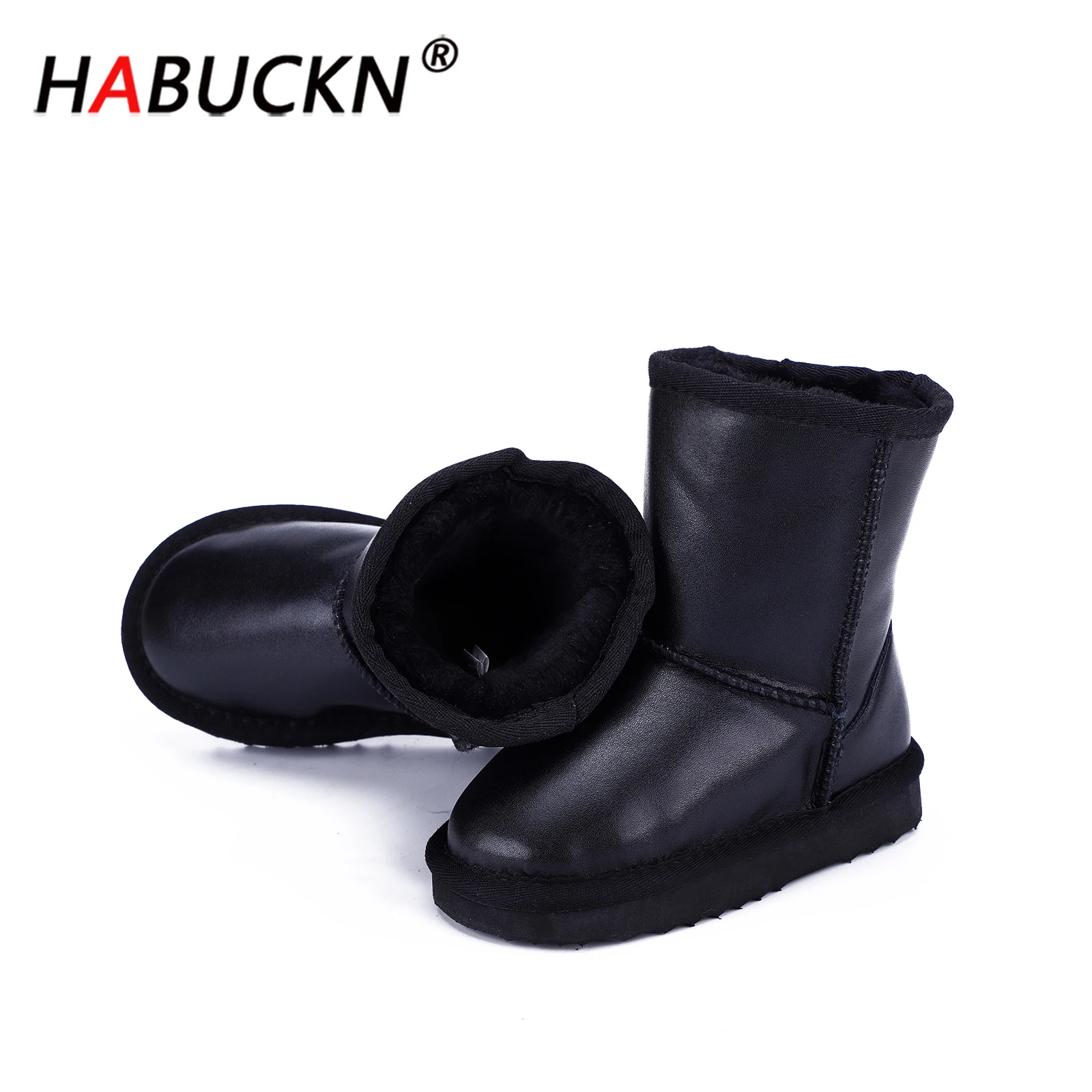 

HABUCKN австралийские классические высококачественные детские зимние сапоги из натуральной воловьей кожи меховые зимние сапоги теплые зимни...
