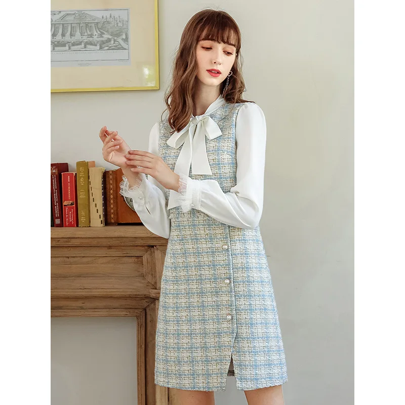 Новинка 2019 года сезон осень-зима Женское шерстяное платье трапециевидной формы с