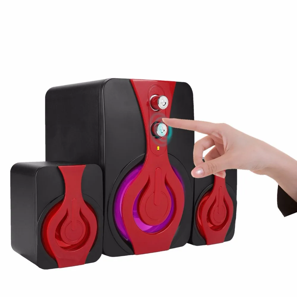 Компьютерный динамик RGB светильник 3,5 мм разъем USB проводной динамик с высокой точностью без потерь Музыкальный сабвуфер мультимедийный динамик