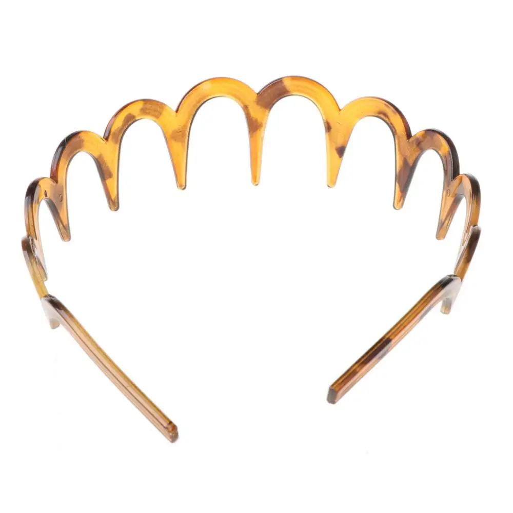 Women Girls Zig-Zag Shark Long Tooth Headband Plastic Resin Non-Slip Wave Comb Hair Hoop Headwear DIY Headpiece |