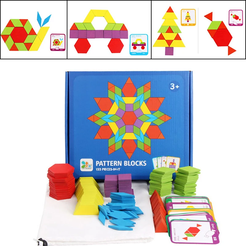 Горячая Распродажа 155 шт деревянная настольная игра-головоломка набор красочные