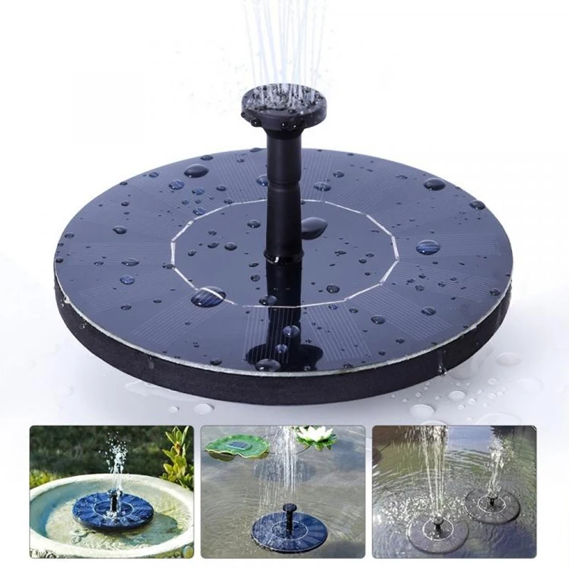Mini Solar Powered Fountain Garden Pool Pond Panel Floating Decoration Water Drop Shipping | Дом и сад