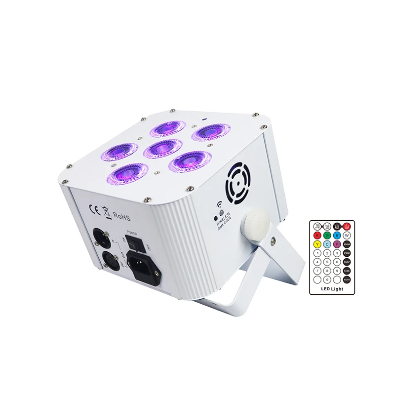 1 шт. Pro Smart мобильный телефон Wifi программное управление 6x18W cube Quad LED Par battery wireless