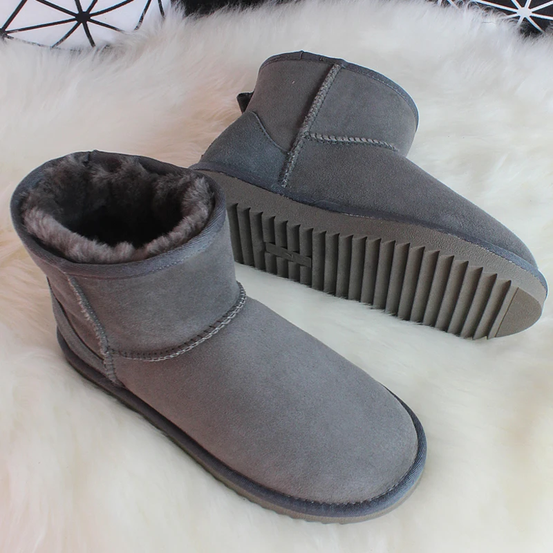 G & Zaco/Роскошные зимние сапоги из овечьей кожи Женские полусапожки натуральной