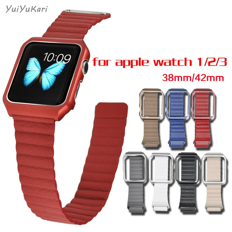 Ремешок для часов из натуральной кожи Apple Watch браслет 42 мм 38 подходит iwatch серии 3 2 1