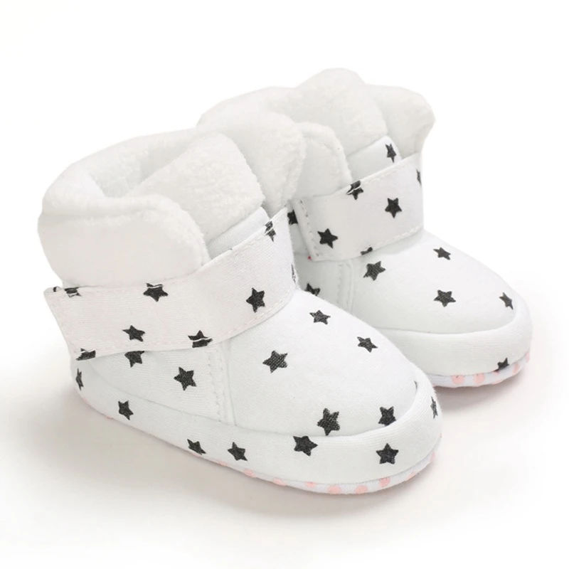 

Ins Winter Baby Girls Boys Shoes Star Soft Sole Bootie Shoes Winter Warm Boot Shoes 0-18M