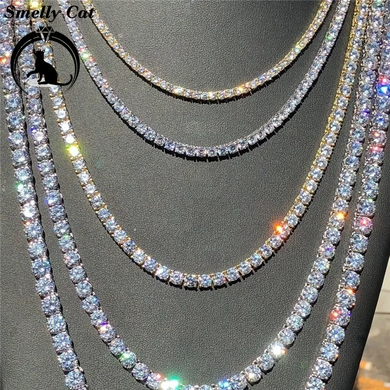 Вонючий кот панк хип хоп теннисная цепочка ожерелье для мужчин и женщин серебро