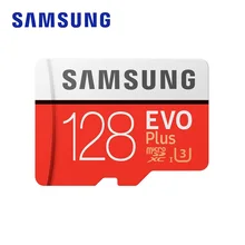SAMSUNG Memory Card EVO Plus 128GB 100MB/s Micro SD Card TF C10 U3 UHS-I 4K UHD Flash Memory for Smartphone Tablet with Adapter