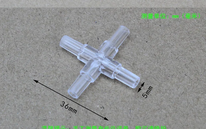 10pcs Transparent Oxygen Pump Tubing joint trachea Fitting Joiner Spliter Aquarium Fish Tank Airline Bend Cross Connector