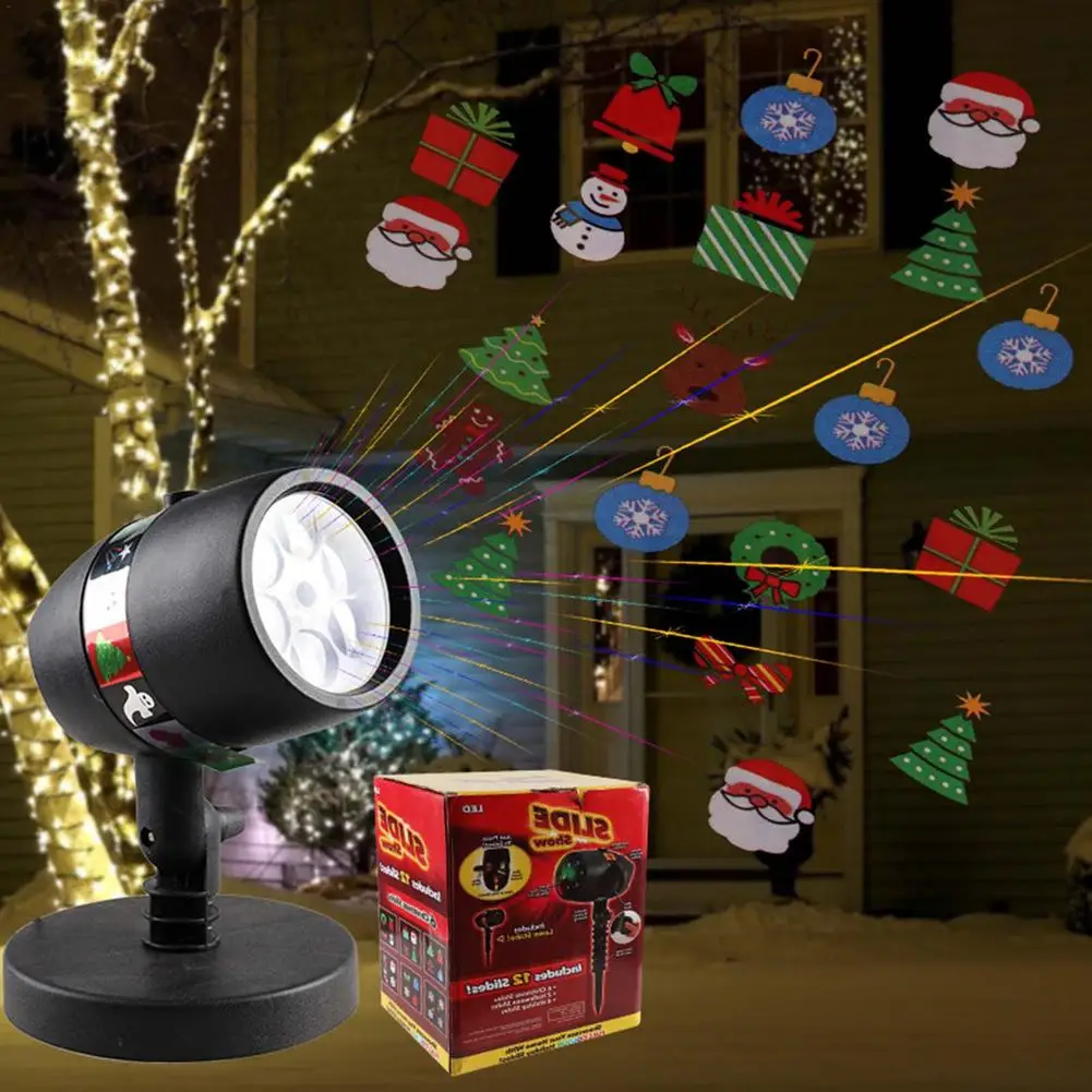 

LED Stage Lights LED Snowflake Light White Snowstorm Projector Halloween Christmas Atmosphere Holiday Family Party Special Lamp