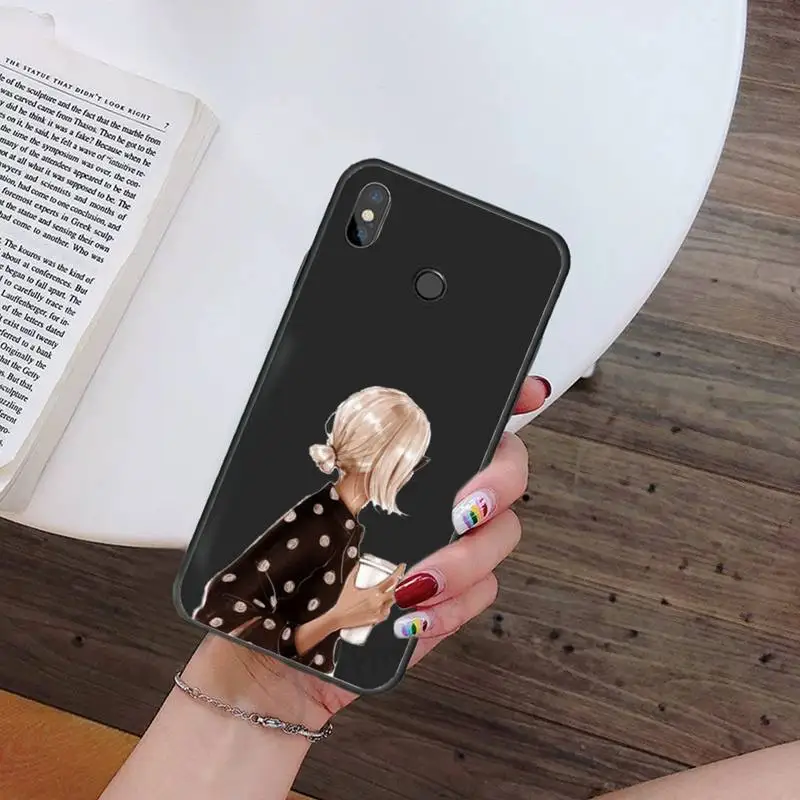 

Girls Female boss Phone Case For Xiaomi Redmi mi note max 3 5 6 8 9 10 t S SE lite pro Soft Silicone Cover Funda