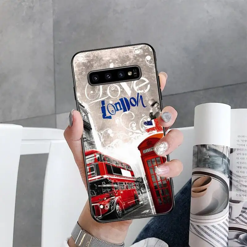 Телефонный чехол с лондонским автобусом и Биг Бен для Samsung Galaxy S10E S20 Ultra S10 S21 S7 S8 S9