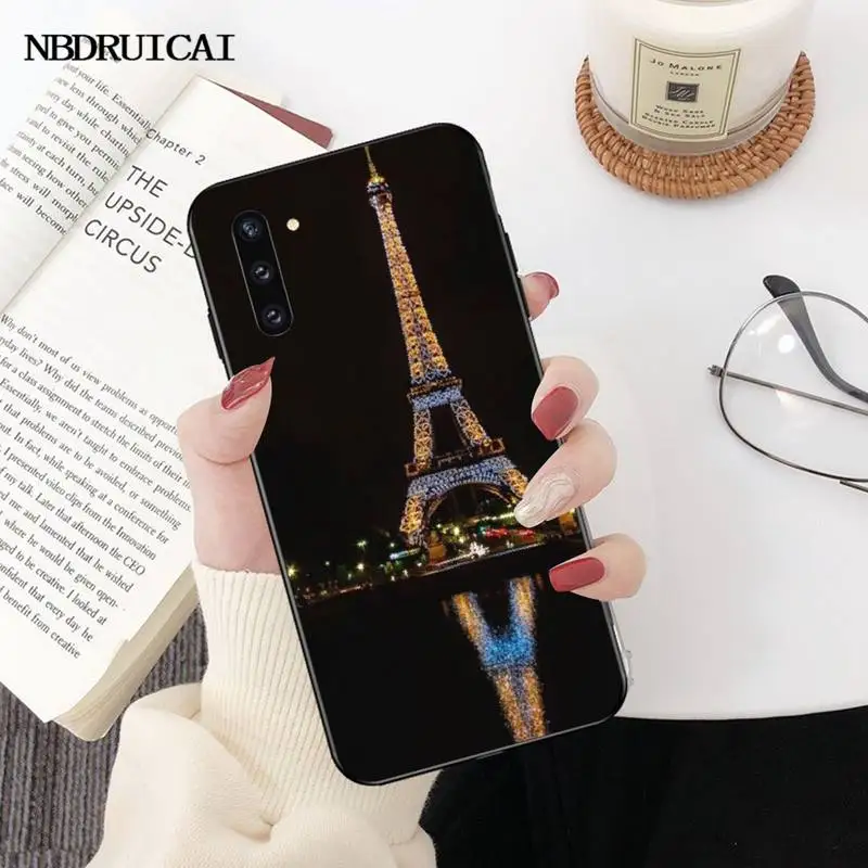 Мягкий чехол PENGHUWAN для Samsung Note 3 4 5 7 8 9 10 pro M10 20 30 с изображением Эйфелевой башни