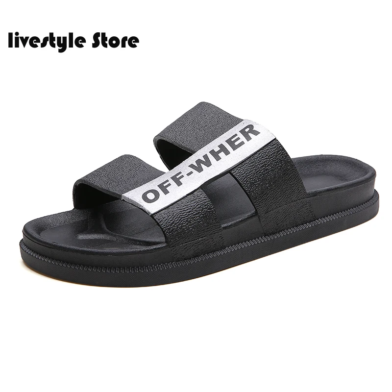 

2021 Men Slippers Casual Shoes Non-slip Slides Indoor and Outdoor Summer Sandals Soft Sole Flip Flops Man 6 Colors