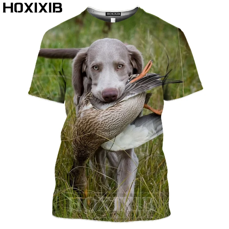 HOXIXIB 3D футболка для охоты на поле Мужская с коротким рукавом и изображением