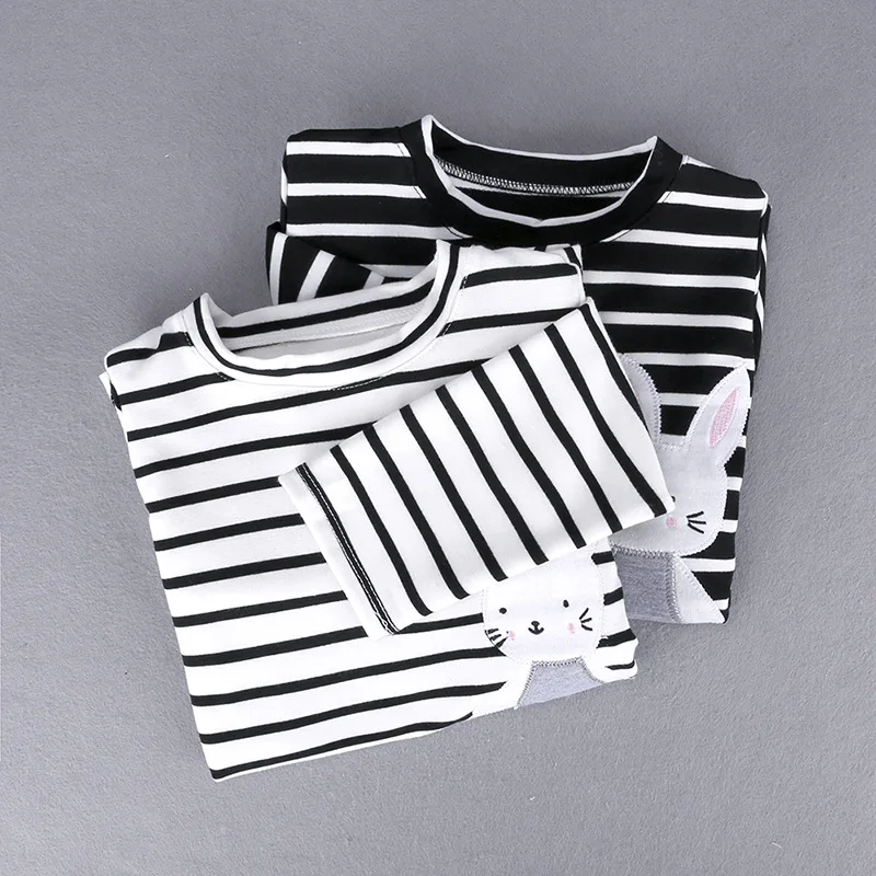 

Kids clothes 2020 spring new girls dress cartoon striped long sleeve princess dress 1-6 years old kids dresses for girls