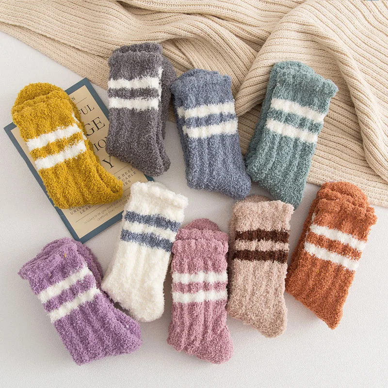 

Coral fleece socks women winter home socks plush thickened postpartum towel socks month floor socks sleep socks