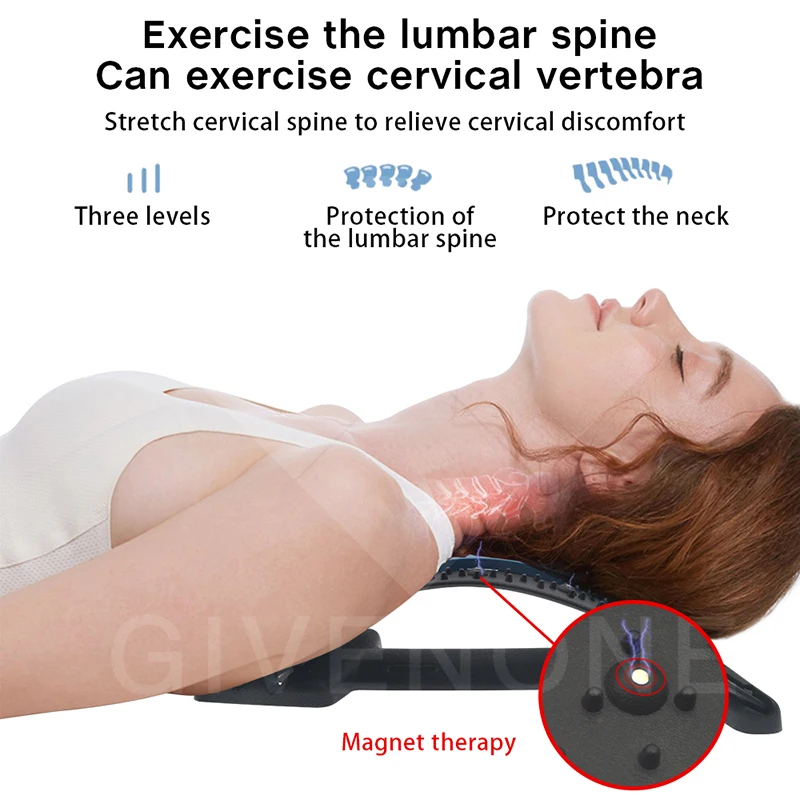 

Back Massager Stretcher Equipment Massageador Magic Support Stretch Fitness Relaxation Spine Pain Lumbar Relief Back Stretcher