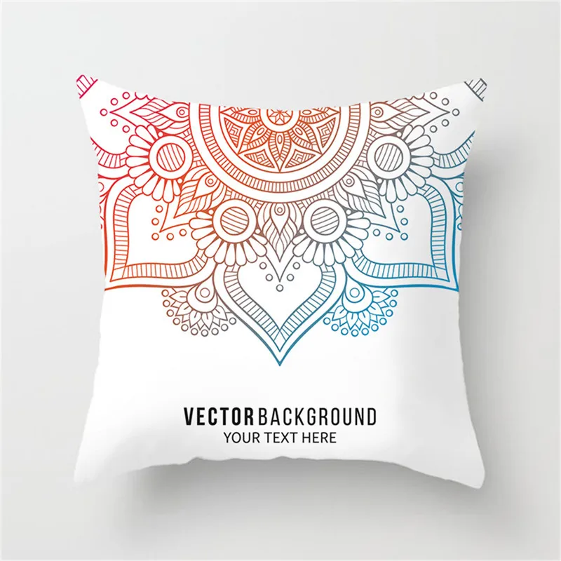 Наволочка с геометрическим градиентом Fuwatacchi Мандала наволочка для домашнего