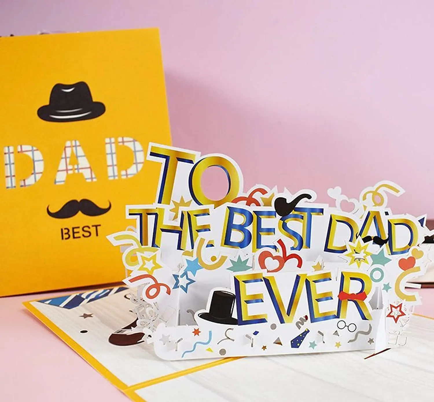 

3d Pop-up Birthday Cards Happy Fathers Day Card Handmade Gift Greeting Card With Envelope For Dad