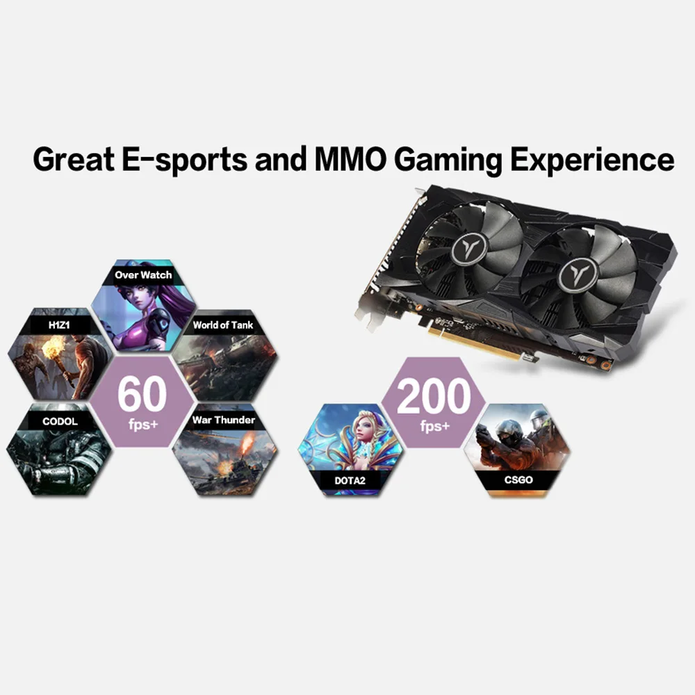 Yeston RX560D-4G D5 GAEA видеокарты двойной вентилятор охлаждения 4 Гб памяти GDDR5 128bit DP+ HDMI+ DVI-D GPU Улучшенный радиатор