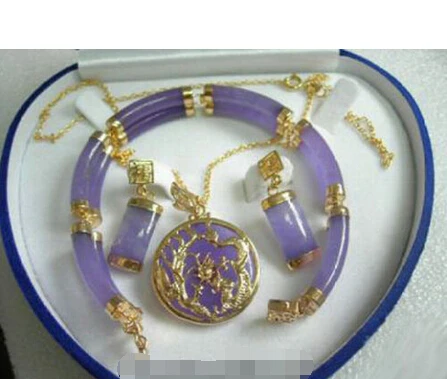 Бесплатная доставка&gt @&gt зеленый нефрит 18KGP кристалл кулон кольцо серьги