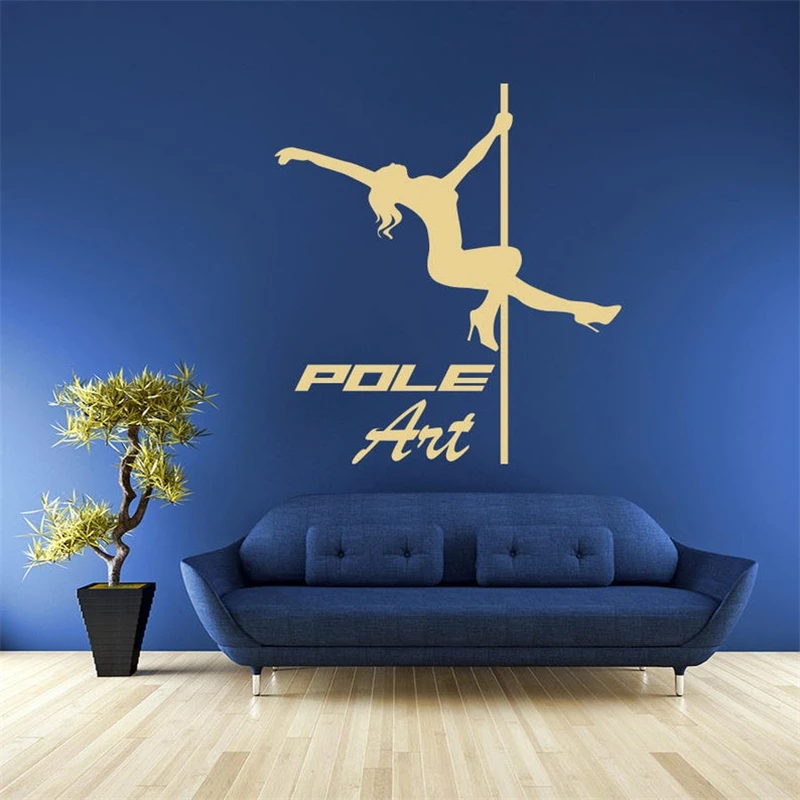 Наклейка на стену для занятий спортом фитнесом пилатесом танцами спортзалом